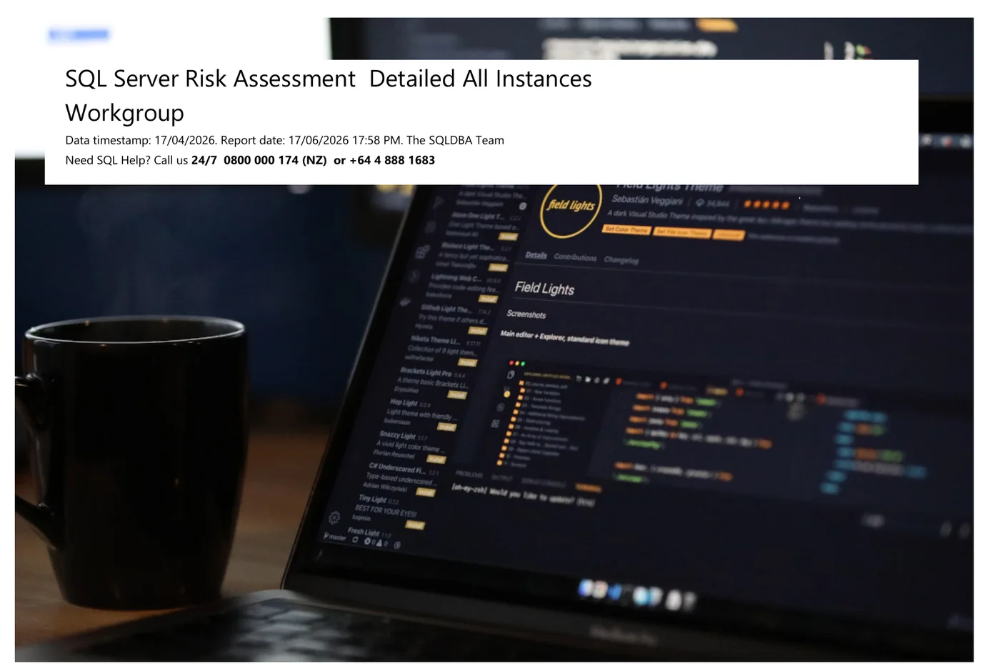 SQLDBA SQL Server Risk Assessment — cover page